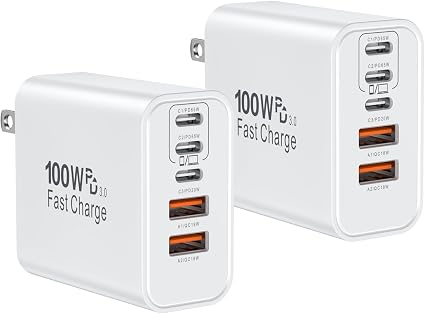 USB C Charger Block, 100W USB Type C Charger Super Fast Charging Block Plug