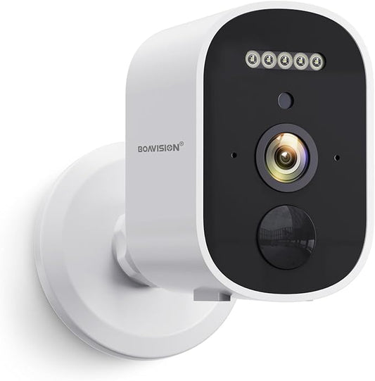 BOAVISION 2K Wireless Security Camera for Outdoor Home Security, AI Motion Detection, Color Night Vision, Spotlight, Waterproof, Battery Powered, Magnetic Mount, Cloud & SD Storage