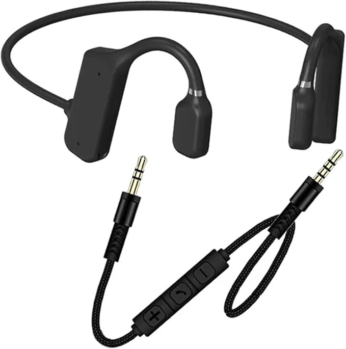 Air Conduction Earphones,3.5mm Wired Headphones, Open top Headphones Compatible with Mobile Phones, Computers, and Tablets