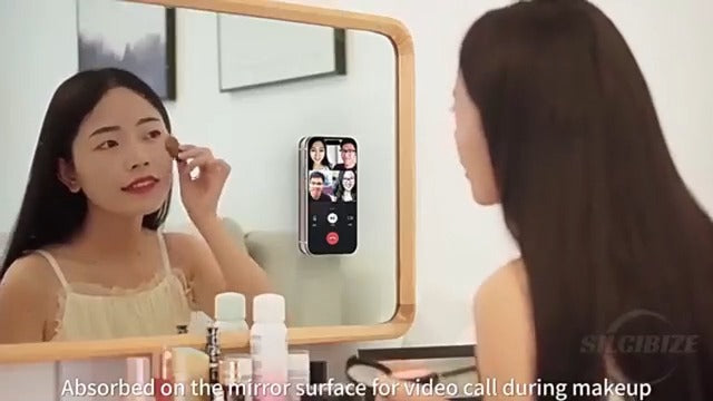 Silicone Double-Sided Suction Phone Case Detachable Mount, Octoobuddyy Sticky Phone Grip Hands-Free Accessories for Selfies & Videos for TikTok Influencers Trending Items for iPhone & Android（Blue）