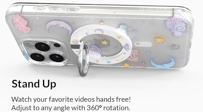 VELVET CAVIAR Compatible with MagSafe Phone Grip - Magnetic Ring Holder with Adjustable Stand - Removable MagSafe Accessories for iPhone 16, 15, 14, 13, 12 (Sweet Dreams)