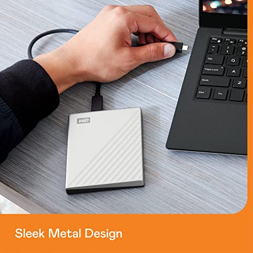 WD 2TB My Passport Ultra for Mac Silver, Portable Hard Drive, includes backup software with defense against ransomware, and password protection, USB-C and USB 3.1 compatible - WDBKYJ0020BSL-WESN