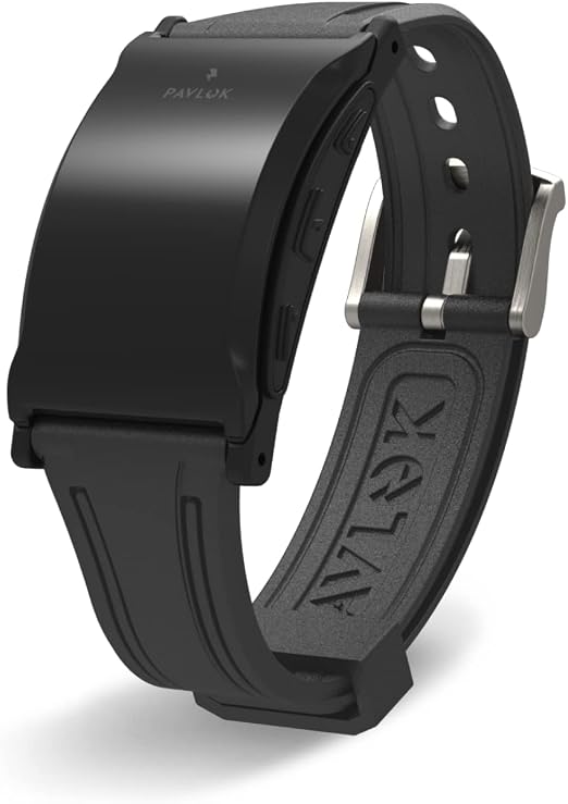 Pavlok 3 Sports (Black) – App-Controlled Silent Alarm & Habit Trainer Wearable – Chime/Vibration/Adjustable Zap – Includes Plus (Lifetime Access) – Steps & Sleep Tracking