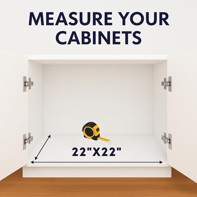 BASIN - Heavy Duty Under Sink Mat - The Original Silicone Under Sink Mats for Kitchen Waterproof - Under Sink Tray for Kitchen Waterproof - Under Sink Cover Cabinet Liner Taupe 22x22