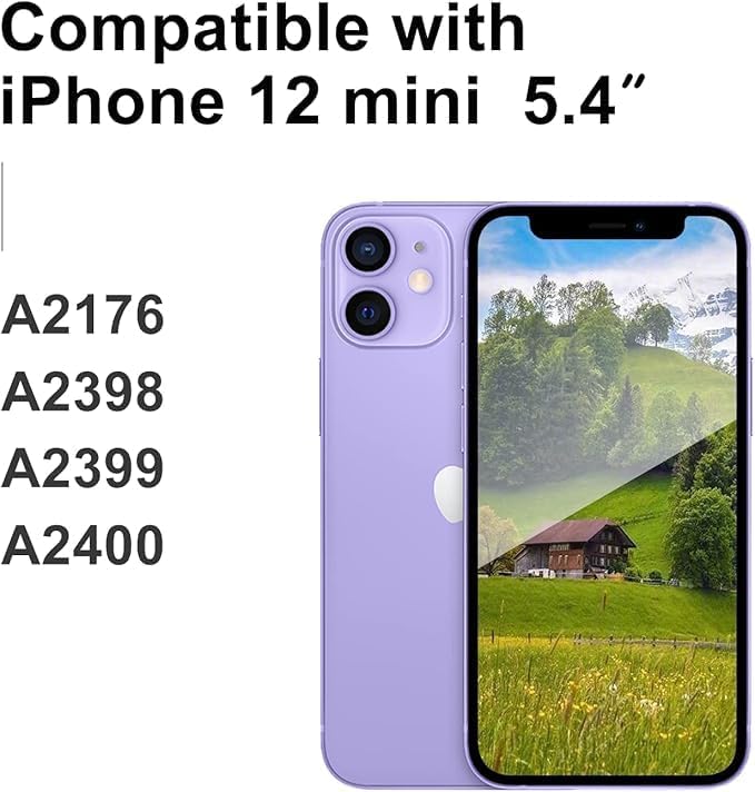 LL TRADER Screen Replacement for iPhone 12 Mini LCD Retina 5.4'' FHD Display COF Touch Screen Digitiser with Repair Tool Kits, Waterproof Tape, Screen Protector 2025 New for USA