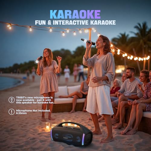 Tribit StormBox Blast 2 Bluetooth Speaker, 200W Loud Sound, 30H Playtime