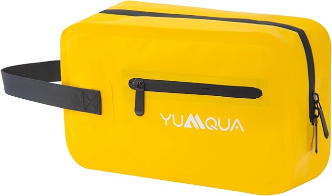 YUMQUA Waterproof Bag for Travel, Waterproof Toiletry Bag for Men, Dopp Kit Travel Essentials Shaving Storage Pouch Leak Proof Hanging Organizer Case for Beach, Kayaking, Boating
