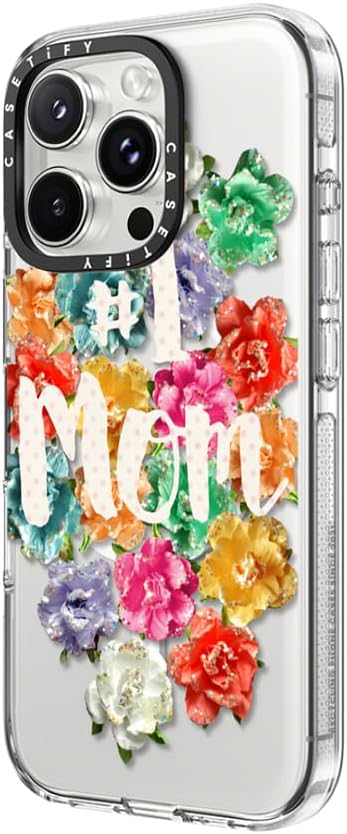 CASETiFY Clear iPhone 16 Pro Case [Not Yellowing / 6.6 ft. 3X Military Grade Drop Protection/Compatible with Magsafe] - #1 Mom - Clear