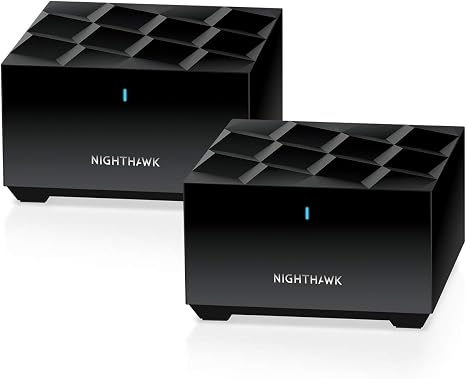 NETGEAR Nighthawk Advanced Whole Home Mesh Dual Band WiFi 6 System (MK72)– AX3000 Router with 1 Satellite Extender, Coverage up to 3,000 sq. ft. and 35+ Devices - Free Expert Help