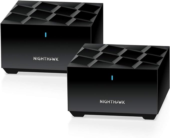 NETGEAR Nighthawk Advanced Whole Home Mesh Dual Band WiFi 6 System (MK72)– AX3000 Router with 1 Satellite Extender, Coverage up to 3,000 sq. ft. and 35+ Devices - Free Expert Help