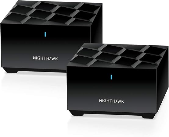 NETGEAR Nighthawk Advanced Whole Home Mesh Dual Band WiFi 6 System (MK72)– AX3000 Router with 1 Satellite Extender, Coverage up to 3,000 sq. ft. and 35+ Devices - Free Expert Help