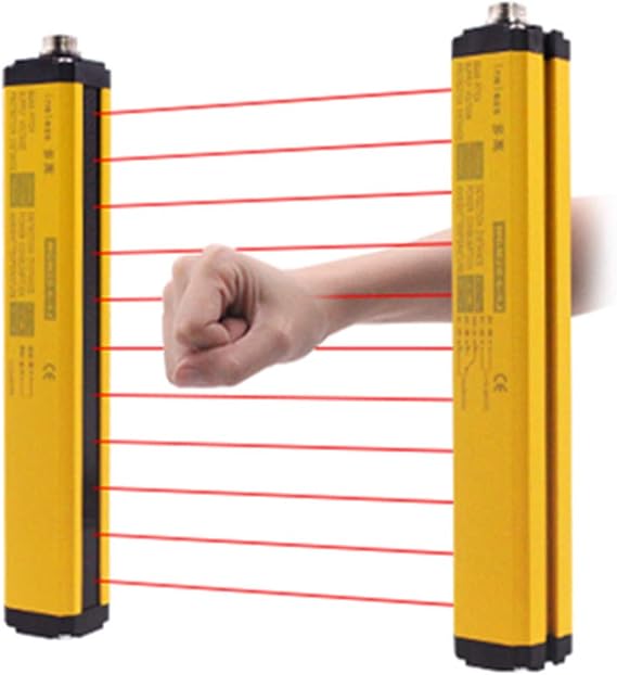 CGOLDENWALL Safety Light Curtain Light Screen Sensor Safety Grating Punching Machine Protector Protection Height: 920mm Total Height: 1000 mm with Cabel and Controller
