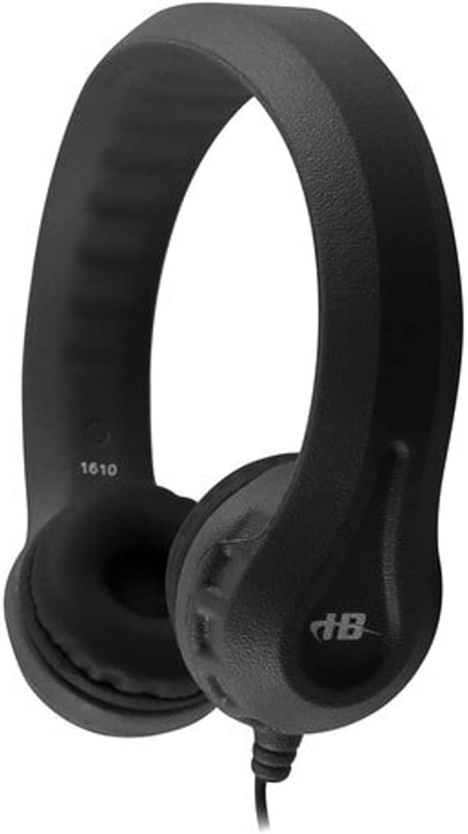 HamiltonBuhl Flex‑Phones Kids Foam Headphones 10‑Pack – Durable EVA Foam, Volume‑Limited 85 dB, Chew‑Resistant Dura‑Cord, Safe BPA‑Free Design for Classroom Use – Black