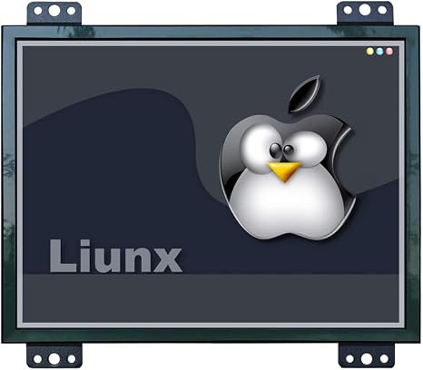 8'' inch PC Monitor 1024x768 4:3 HDMI-in USB Power On Boot Quick Install Embedded Open Frame Support Linux Ubuntu Raspbian Debian OS Four-Wire Resistive Touch LCD Screen Display K080MT-SXRL2