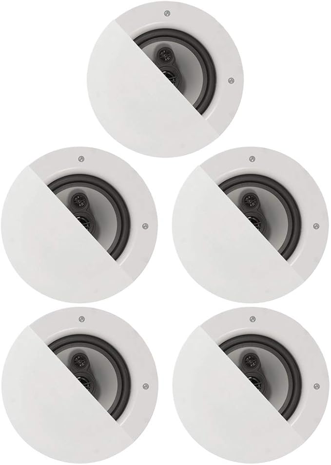 Acoustic Audio CSic64 Frameless 6.5" in Ceiling 5 Speaker Set 3 Way Home Theater Speakers, CSic64-5S
