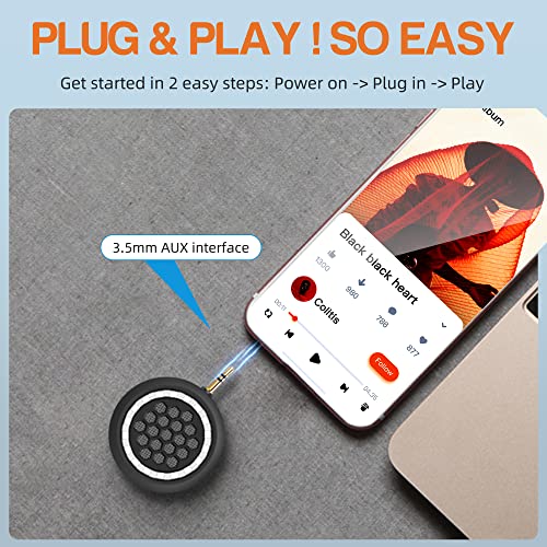 Mini Portable Speaker, 3W Mobile Phone Speaker Line-in Speaker with 3.5mm AUX Audio Interface for Smartphone/Tablet/Computer
