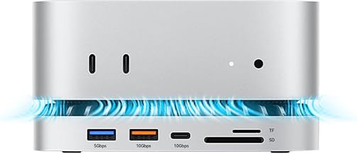 MOVE SPEED mini M4 Dock Enclosure, 40Gbps USB4 Gen3x2, Silent Expansion Hub & Aluminum Stand for M.2 NVMe SSD, 2xUSB A, USB C Host and Audio - Image 1