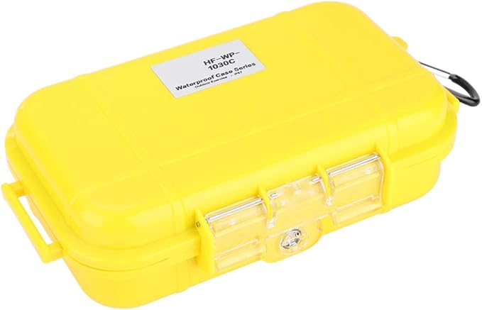 Small Waterproof Storage Case, Dry Box Protective Case Shockproof Survival Storage Container 6.29 * 3.54 * 1.57in Floating Hard Shell Wet Dry Box Airtight for Fishing Outdoor Gear