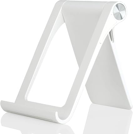 Cell Phone Desk Stand Holder Multi-Angle Adjustable Phone Desk Stand Tablet Holder for iPhone 17 16 15 14 13 12 11 Pro Max XS XR Samsung Galaxy S22 S21 S20 S10 S9 Edge Android Smartphone