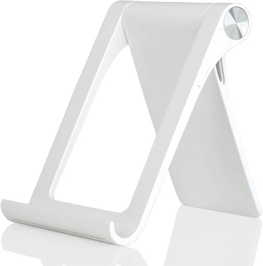 Cell Phone Desk Stand Holder Multi-Angle Adjustable Phone Desk Stand Tablet Holder for iPhone 17 16 15 14 13 12 11 Pro Max XS XR Samsung Galaxy S22 S21 S20 S10 S9 Edge Android Smartphone