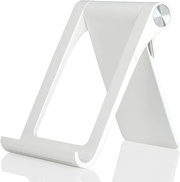 Cell Phone Desk Stand Holder Multi-Angle Adjustable Phone Desk Stand Tablet Holder for iPhone 17 16 15 14 13 12 11 Pro Max XS XR Samsung Galaxy S22 S21 S20 S10 S9 Edge Android Smartphone