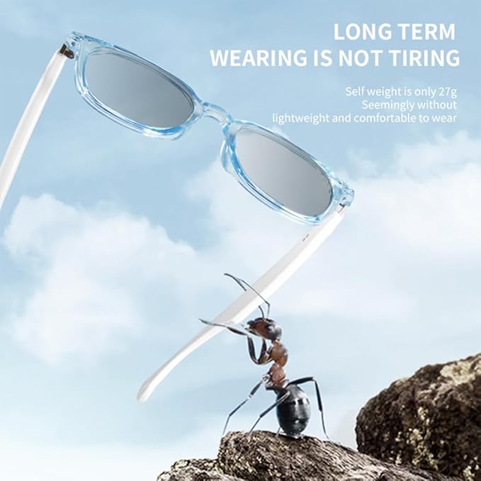 Smart Glasses Bluetooth Audio Sunglasses for Men Women with Dual Stereo Speakers, Open Ear Music &HD Calling, Touch &Voice Assistant, UV Protection—Transparent