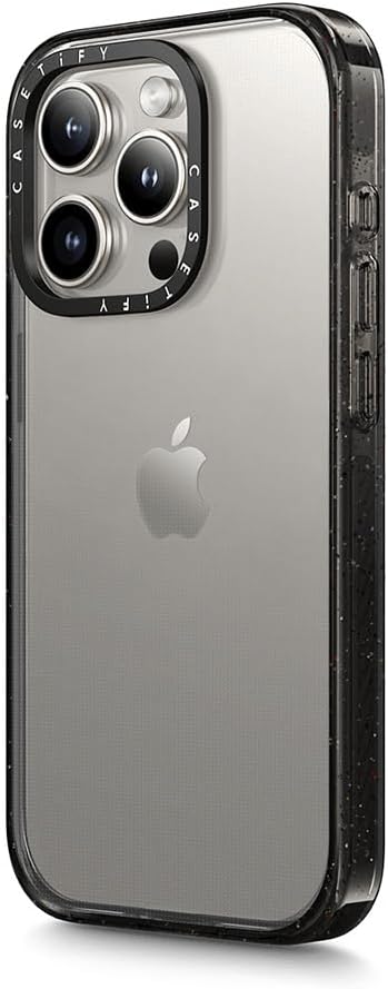 CASETiFY Impact Case for iPhone 15 Pro [4X Military Grade Drop Tested / 8.2ft Drop Protection] - Clear Black