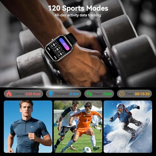 Smart Watch for Men Women, 1.83" HD Touchscreen Fitn | Smartwatches - Image 6