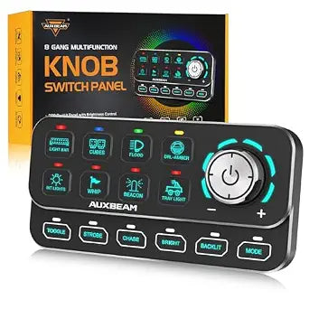 Auxbeam Knob Switch Panel KS-80 4 Modes, 3 Effects, 2 Backlight & Dimming