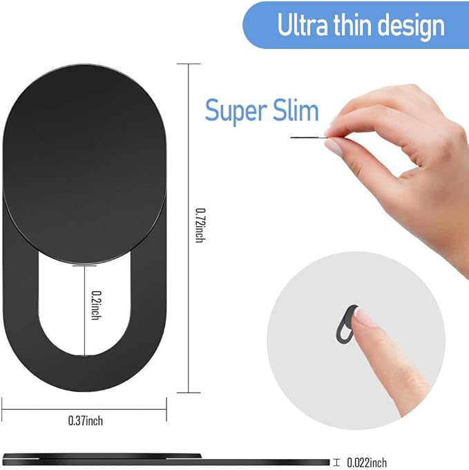 Webcam Cover Slide [8 Packs], 0.023-inch Ultra-Thin Plastic Webcam case, Suitable for MacBook Pro, iMac, Laptop, PC, iPad Pro, iPhone.