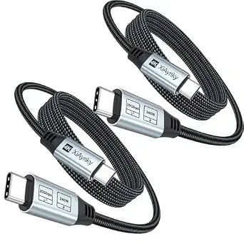 USB C Data Monitor Charing Cable 6FT 2-Pack , 4K, 20Gbps, 240W Charging,
