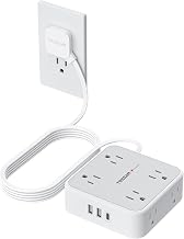 TESSAN Surge Protector Power Strip with 900J Surge Protection, 10 Ft, Grey - Image 1