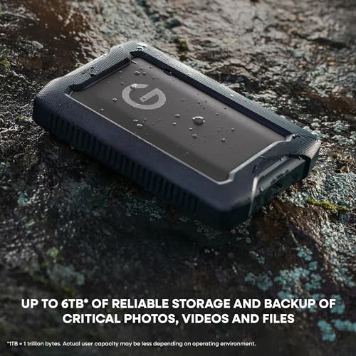 SanDisk Professional 5TB G-Drive ArmorATD - Rugged, Durable Portable External Hard Drive HDD, USB-C, USB 3.2 Gen 1 - SDPH81G-005T-GBA1D