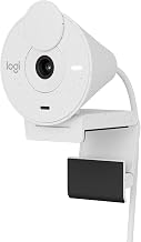 Logitech Brio 300 Full HD Webcam, 1080p, Auto Light Correction, Noise reducing mic, Privacy Shutter, USB-C, Works with Microsoft Teams, Google Meet, Zoom, for Streaming and Video Calling - White - Image 1