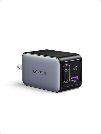 UGREEN Nexode 65W Wall Charger, 4-Port, GaN Fast Charging Block