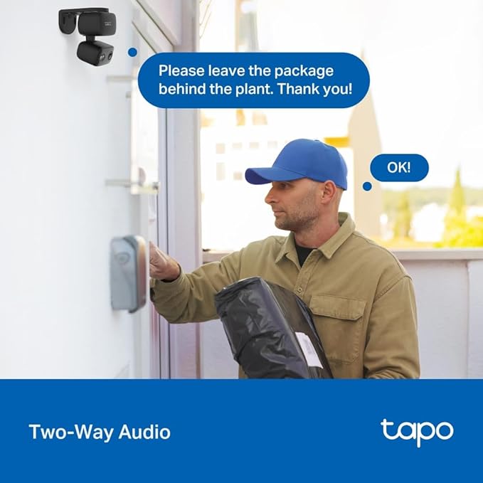 Tapo 2K 3MP Pan/Tilt Indoor/Outdoor Security Camera, Free Person/Baby Cry Detect & Track, 360° View, Night Vision, SD/Cloud Storage, Works w/Alexa & Google Assistant, HybridCam 360, Black (2-Pack)