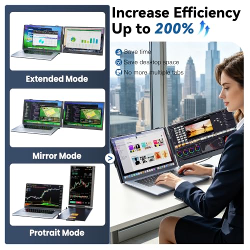 CIDETTY Laptop Screen Extender Monitor Portable, 14" | Computer Access - Image 4