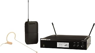 Shure BLX14R/MX53 Rack-Mount Earset Audio System H9 Band (512–542 MHz) – BLX4R Receiver, BLX1 Bodypack & MX153 Earset Mic, Up to 14 Hr Battery, 300 ft Range - Image 1