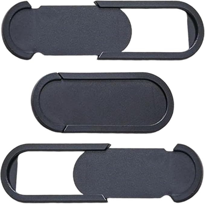 3Pcs Webcam Cover Slide Black 0.08 Inch Laptop Camera Privacy Cover for Mini PC Phone Laptop Desktop Ultra Thin Plastic Durable Phone Privacy Protectors for Home Office Travel Work Use