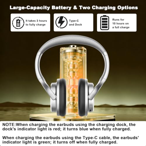 TV Headphones Wireless with RF Transmitter Ideal Gift for Seniors