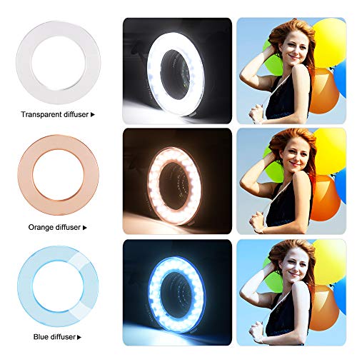 Andoer HD-130 Macro LED Ring Flash Light with LCD Display,Power Control,3 Flash Diffusers and 8 Adapter Rings for Canon Nikon Panasonic and Other DSLR Cameras