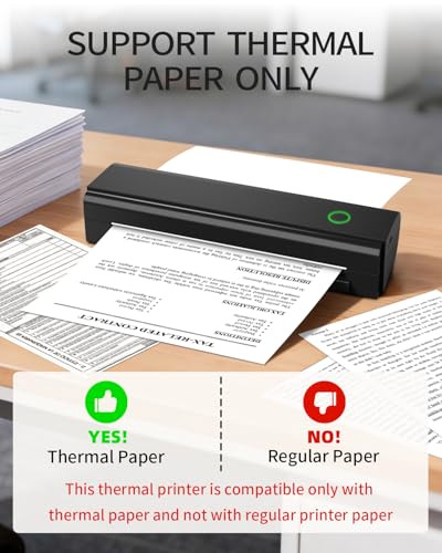 Portable Printers Wireless for Travel, N80 Bluetooth Thermal Printer