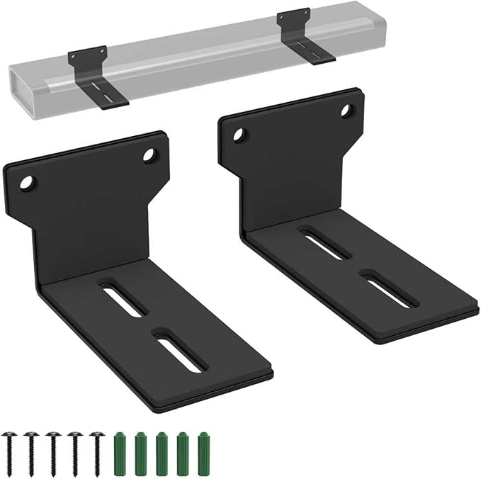 woiron Universal Soundbar Wall Mount Bracket Floating Wall Shelf Compatible for Samsung, Sony, LG,Vizio, Bose and More,Soundbar Mounting Bracket Shelf Mount Under TV (2 pcs)