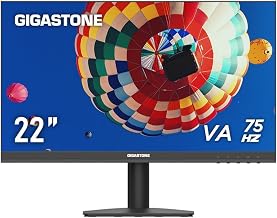 Gigastone 22 inch VA LED Back Light Monitor 75Hz FHD 1920 x 1080, 1080P 178° Wide View Frameless Computer Monitor 4ms, Eye Care Technology, Ergonomic Tilt VESA Mount, HDMI VGA - Image 1
