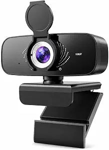 1080P Webcam with Microphone, Privacy Cover & USB-C Adapter - Image 1