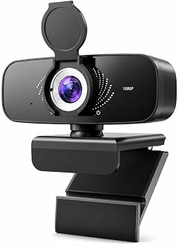 1080P Webcam with Microphone, Privacy Cover & USB-C Adapter - Image 2