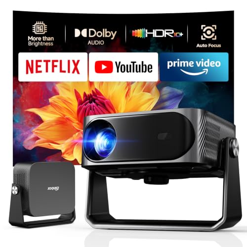iSinbox Smart Outdoor Projector,Built-in Apps,180° Gimbal,Dolby Audio