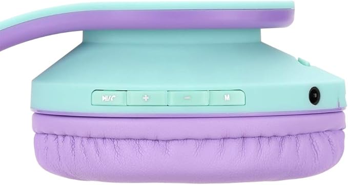 PowerLocus Kids Headphones Over-Ear, Bluetooth Wireless Headphones for Kids,with Microphone, Safe 85DB Volume Limited, Foldable with Carry Case, Audio Cable, Micro SD mode for Online Classes,PC,Phones
