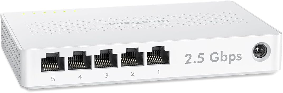 BrosTrend 5 Port 2.5Gb Switch Unmanaged for PC, Game Consoles, NAS, Server - Image 2