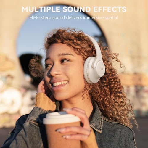 KVIDIO Bluetooth Headphones Wireless Over Ear Headsets 65H Playtime
